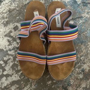 Steve Madden rainbow sandals